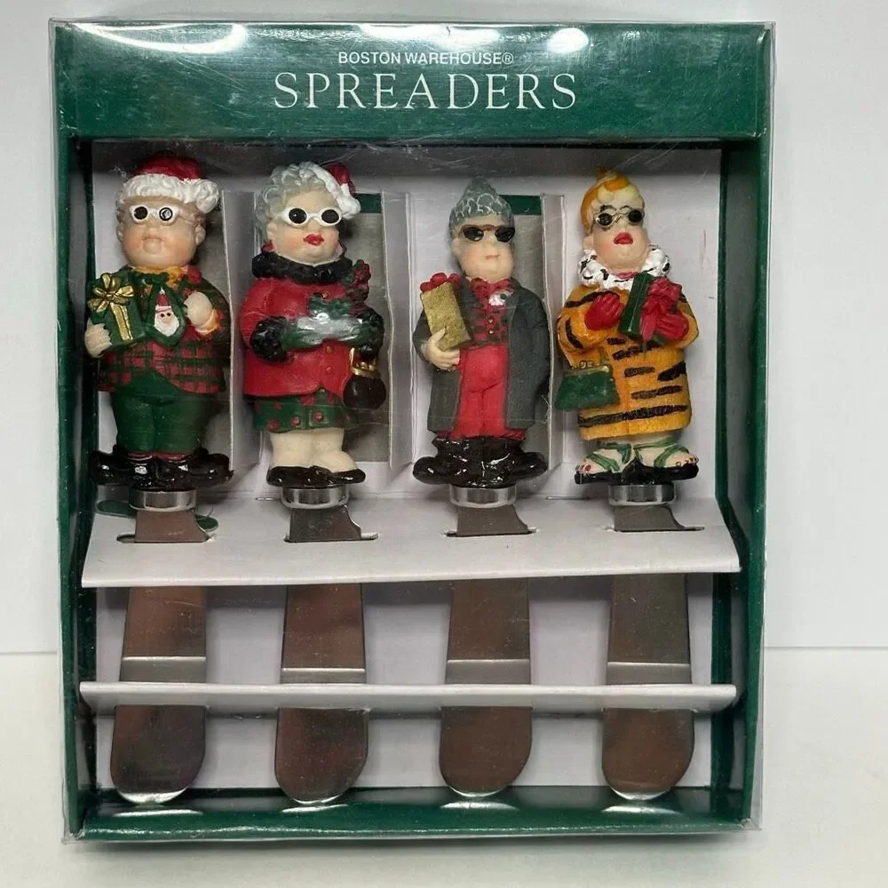 Vintage Boston Warehouse Holiday Christmas Pate/cheese Spreaders 1998